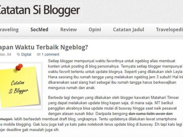Membalas Catatan Si Blogger